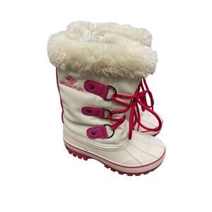 Girls Dream Pairs Pink Fuzzy Snow Boots Childrens Sz 10